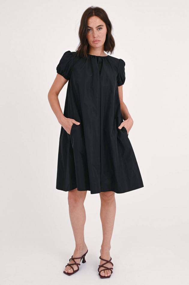 Trois Fleurs Kleid ASPEN mit Puffärmeln in Schwarz