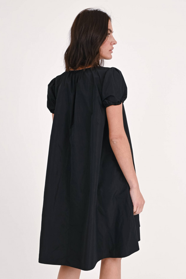 Trois Fleurs Kleid ASPEN mit Puffärmeln in Schwarz