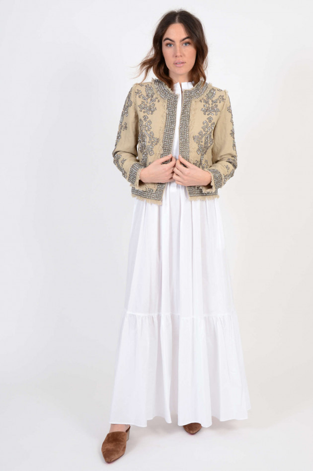 Twin Set Bestickte Jacke in Beige