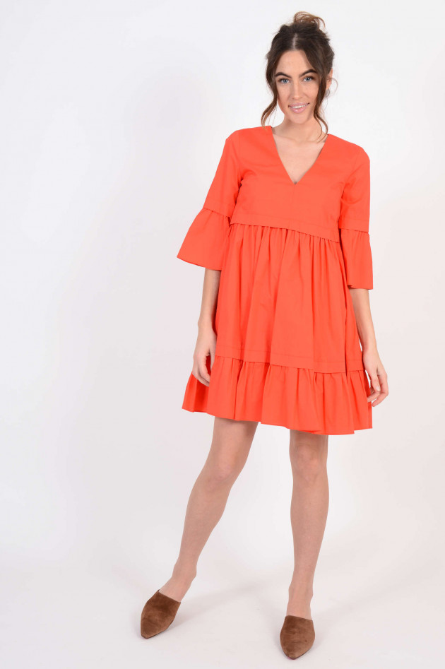 Twin Set Kleid mit Rüschen in Orange