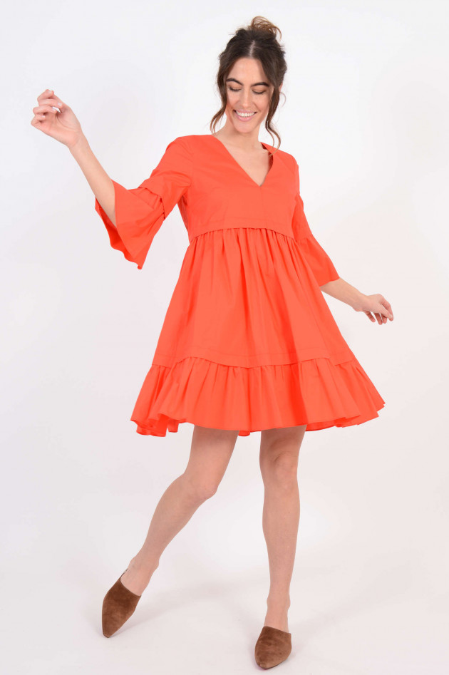 Twin Set Kleid mit Rüschen in Orange