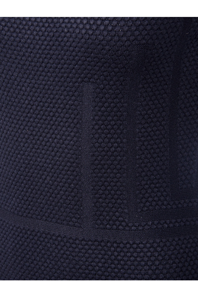 Grüner Twinset in Navy