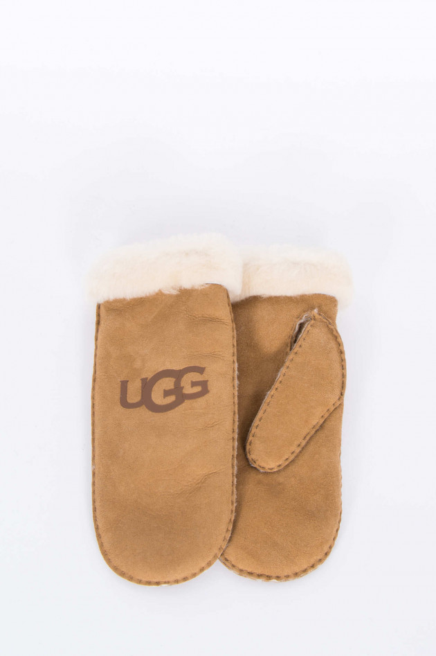 UGG Fäustlinge mit Logo in Chestnut