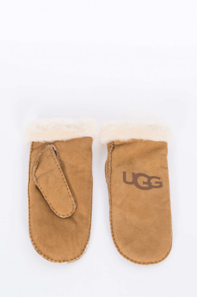 UGG Fäustlinge mit Logo in Chestnut