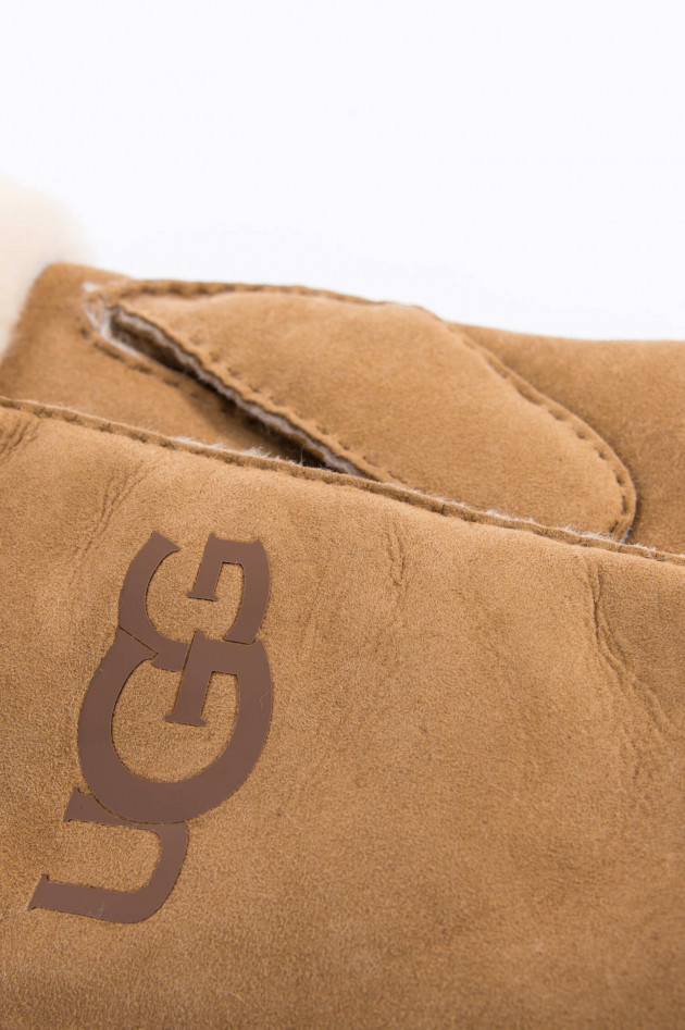 UGG Fäustlinge mit Logo in Chestnut