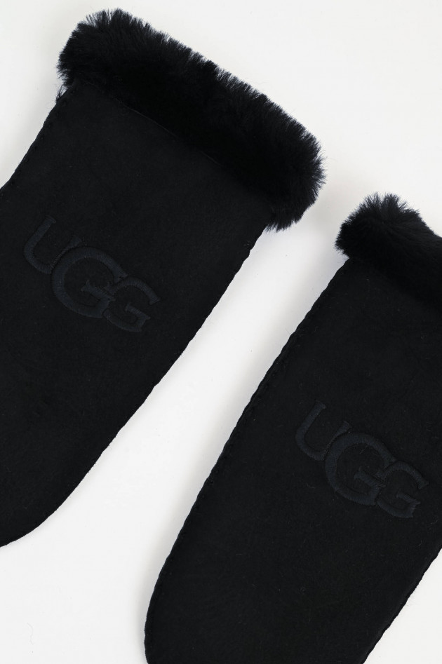 UGG Lammfell Fäustlinge SHEARLING in Schwarz