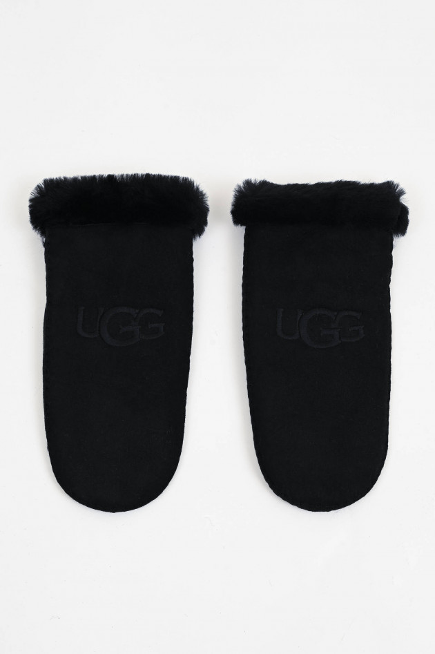UGG Lammfell Fäustlinge SHEARLING in Schwarz