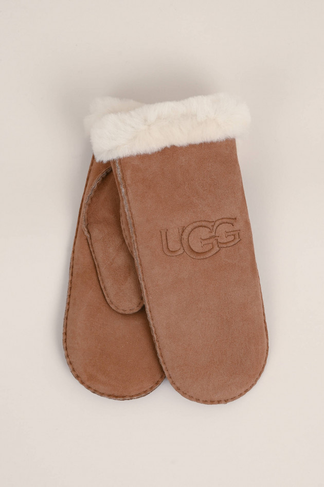 UGG Lammfell Fäustlinge SHEARLING in Chestnut