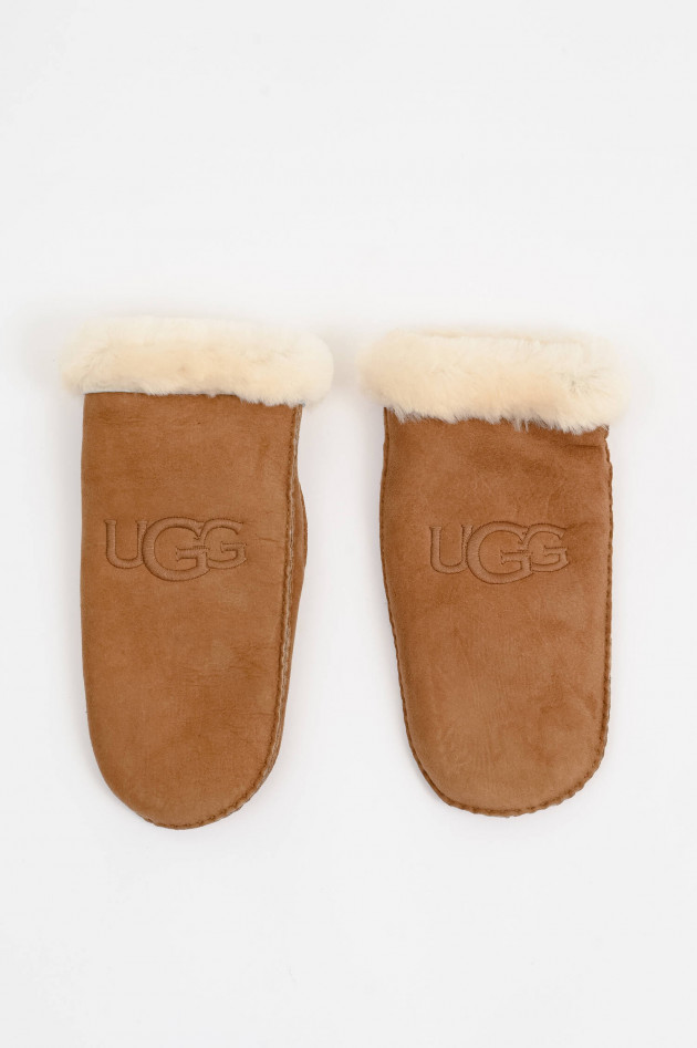 UGG Lammfell Fäustlinge SHEARLING in Chestnut