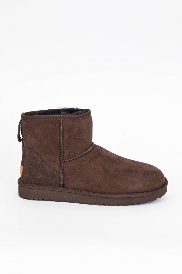 UGG Boots CLASSIC MINI aus Lammfell in Choco