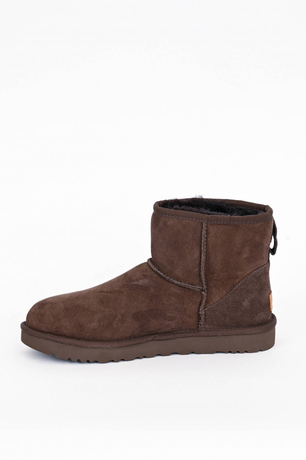 UGG Boots CLASSIC MINI aus Lammfell in Choco