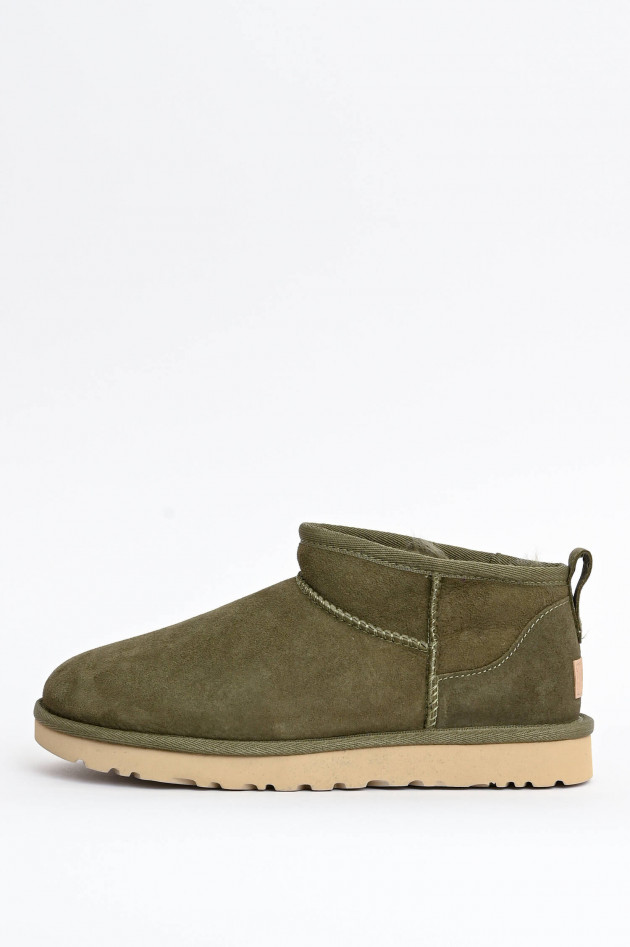 UGG Lammfell-Boot ULTRA MINI in Oliv