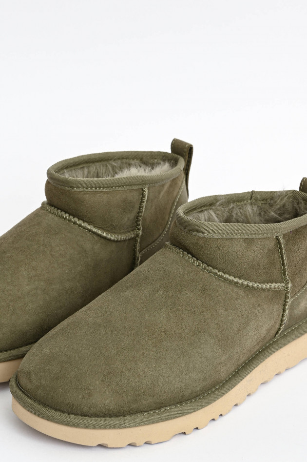 UGG Lammfell-Boot ULTRA MINI in Oliv