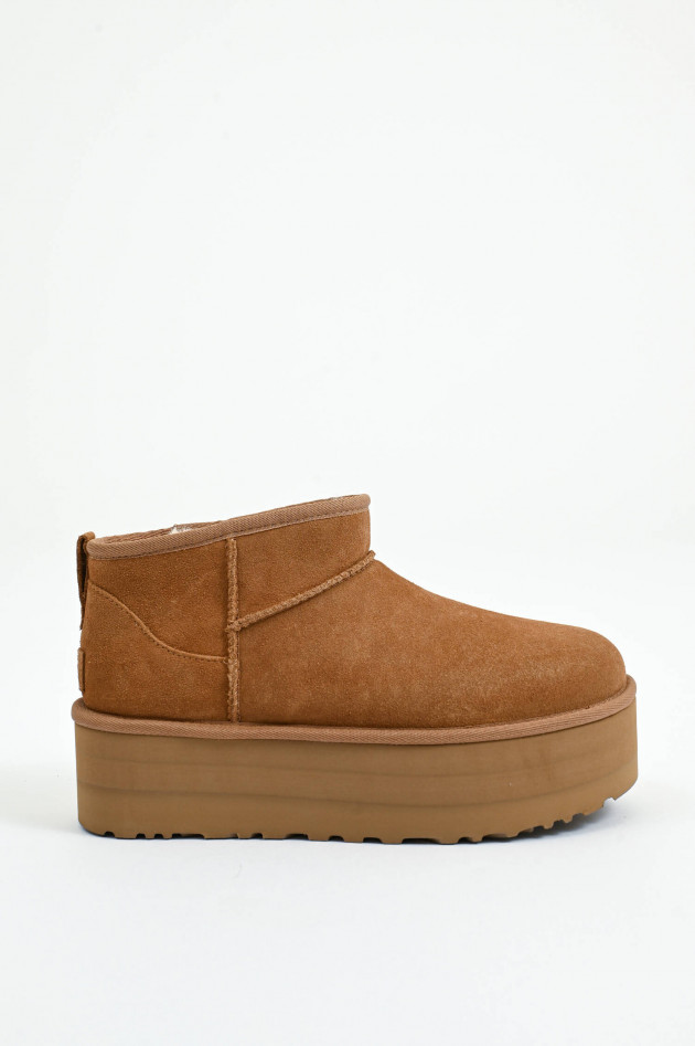 UGG Lammfell-Boot ULTRA MINI PLATTFORM in Chestnut