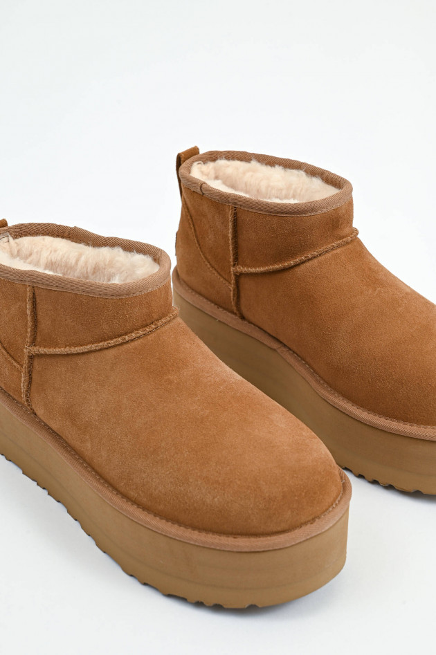 UGG Lammfell-Boot ULTRA MINI PLATTFORM in Chestnut
