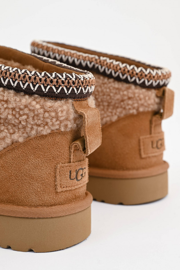 UGG  Lammfell-Boot ULTRA MINI CURLY in Chestnut