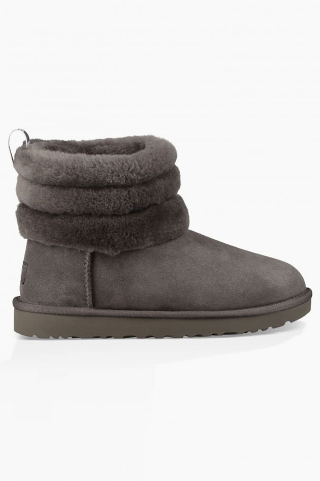Ugg Boots FLUFF MINI QUILTED LOGO in Grau