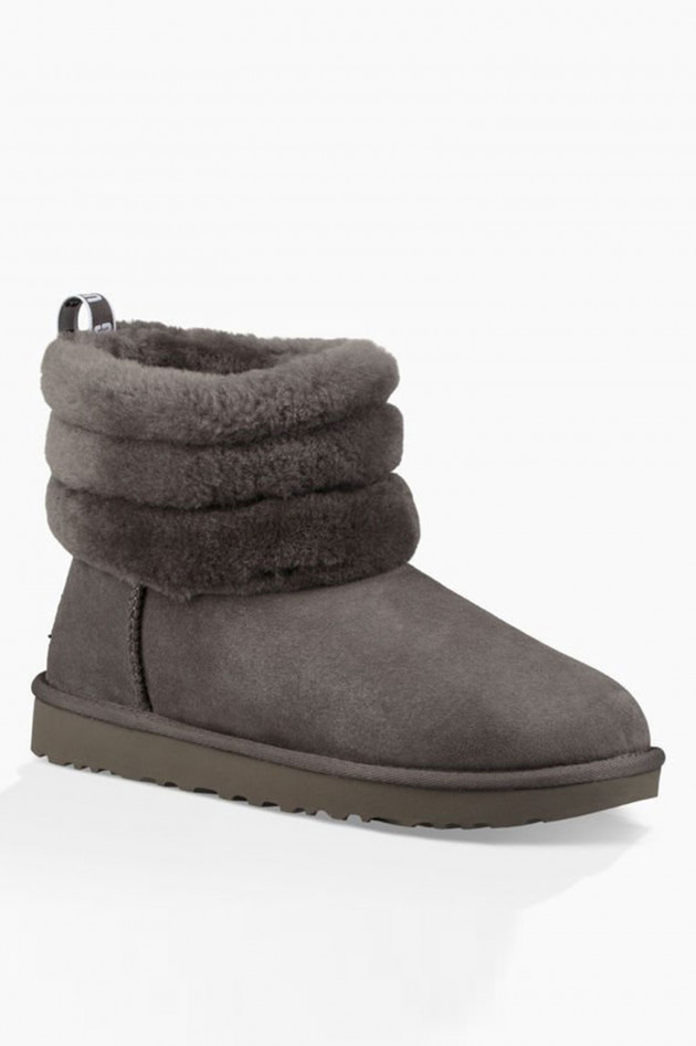 Ugg Boots FLUFF MINI QUILTED LOGO in Grau