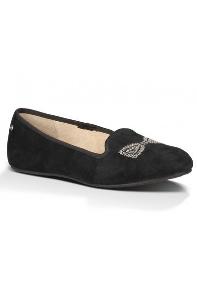 UGG Ballerina mit Swarowski Steinen Schwarz