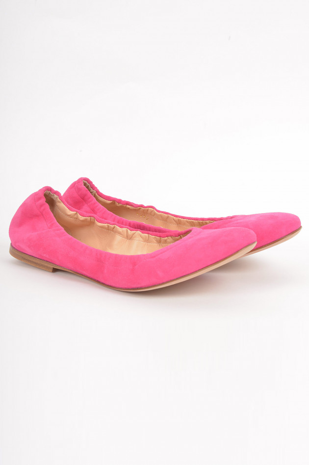 Unützer Ballerina aus Veloursleder in Pink