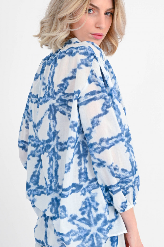 Valerie Khalfon Paris Tunika MISTY im Batik-Look in Blau