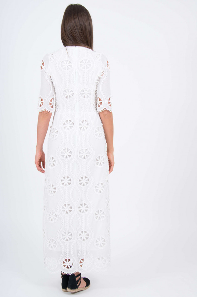 Valerie Khalfon Paris Kleid mit Lochmuster in Weiß