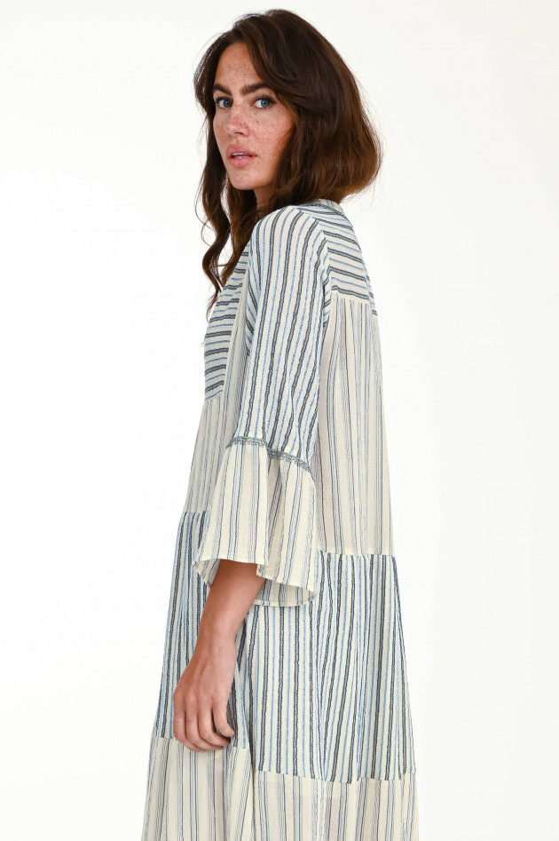 Valerie Khalfon Paris Tunikakleid HIPPY in Beige/Blau/Silber