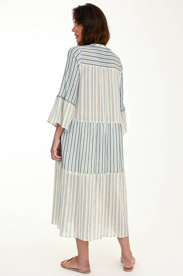 Valerie Khalfon Paris Tunikakleid HIPPY in Beige/Blau/Silber