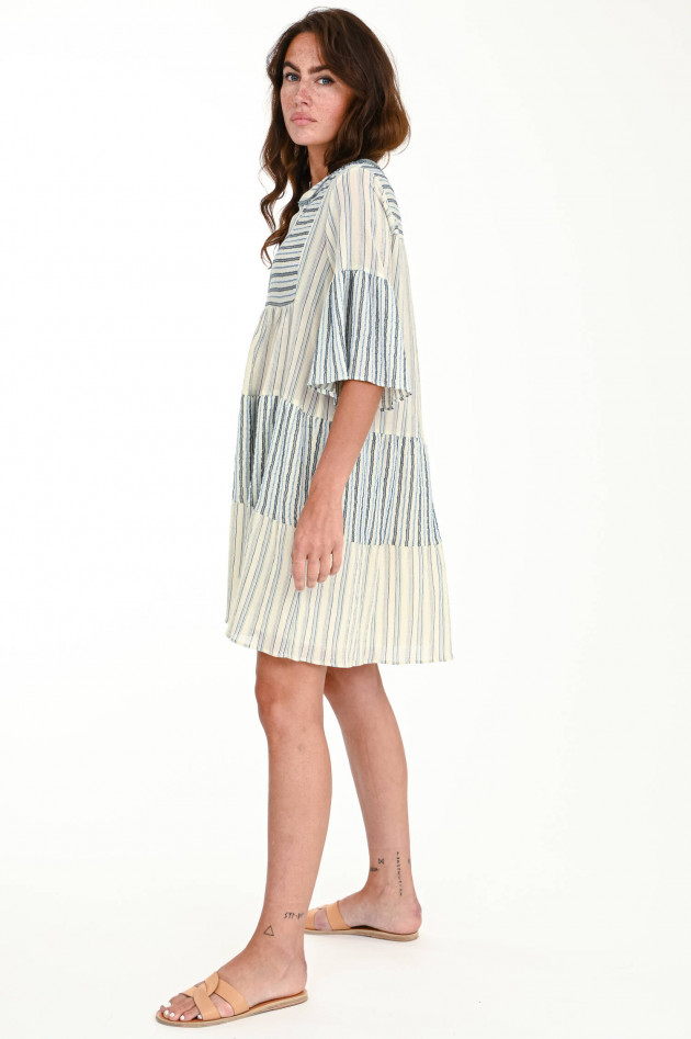 Valerie Khalfon Paris Tunikakleid FAIRY in Beige/Blau/Silber