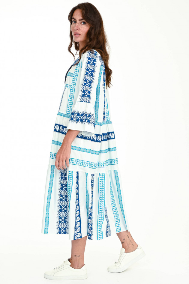 Valerie Khalfon Paris Tunikakleid BONITA in Weiß/Blau