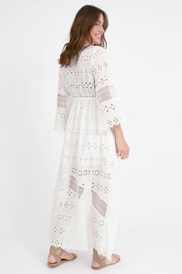 Valerie Khalfon Paris Maxi-Kleid RICELLI mit Lochstickerei in Weiß