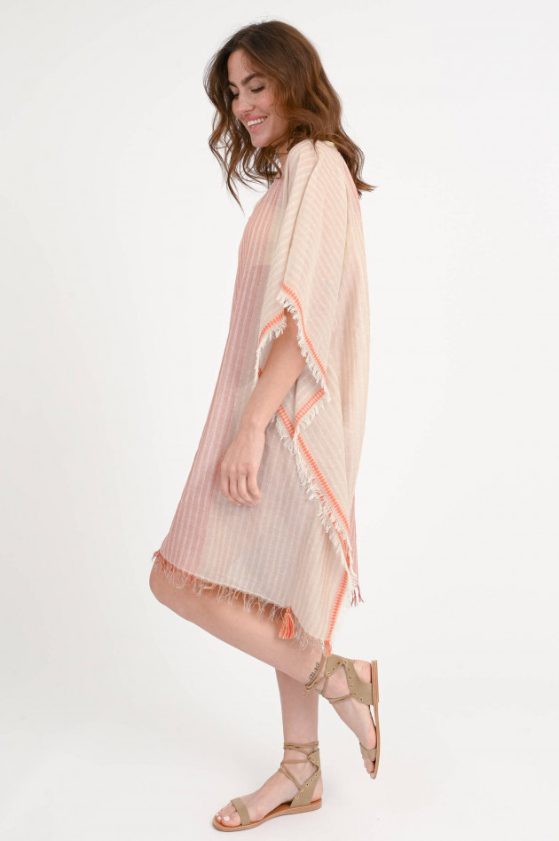Valerie Khalfon Paris Poncho KOSAMI in Nude/Peach/Grau