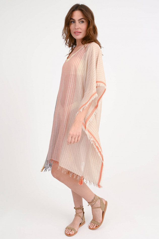 Valerie Khalfon Paris Poncho KOSAMI in Nude/Peach/Grau