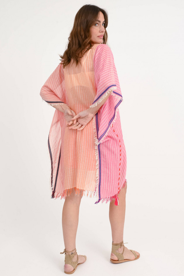 Valerie Khalfon Paris Poncho KORAIL in Pink/Orange