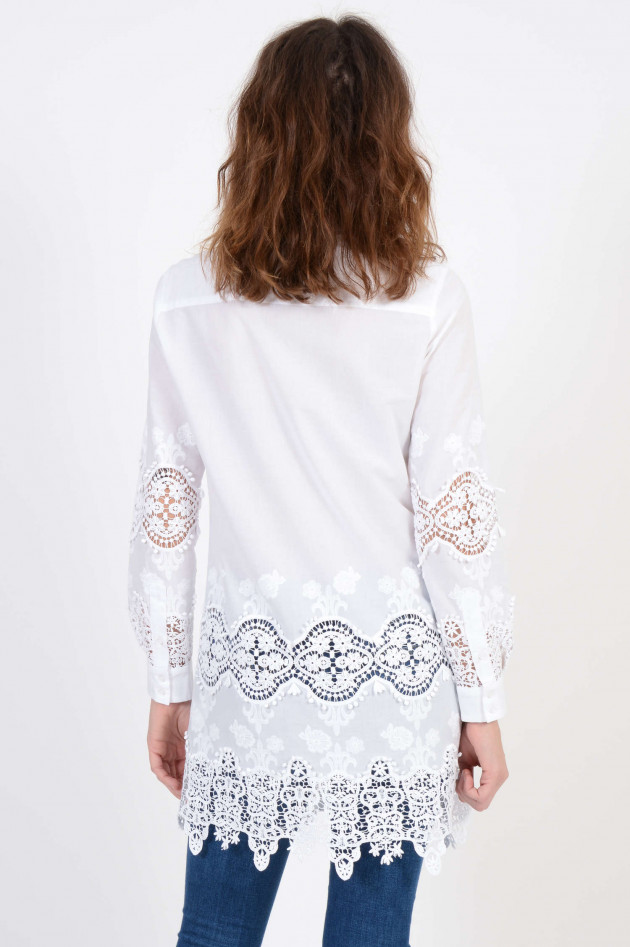 Valerie Khalfon Bluse mit Häkeldetails in Weiß