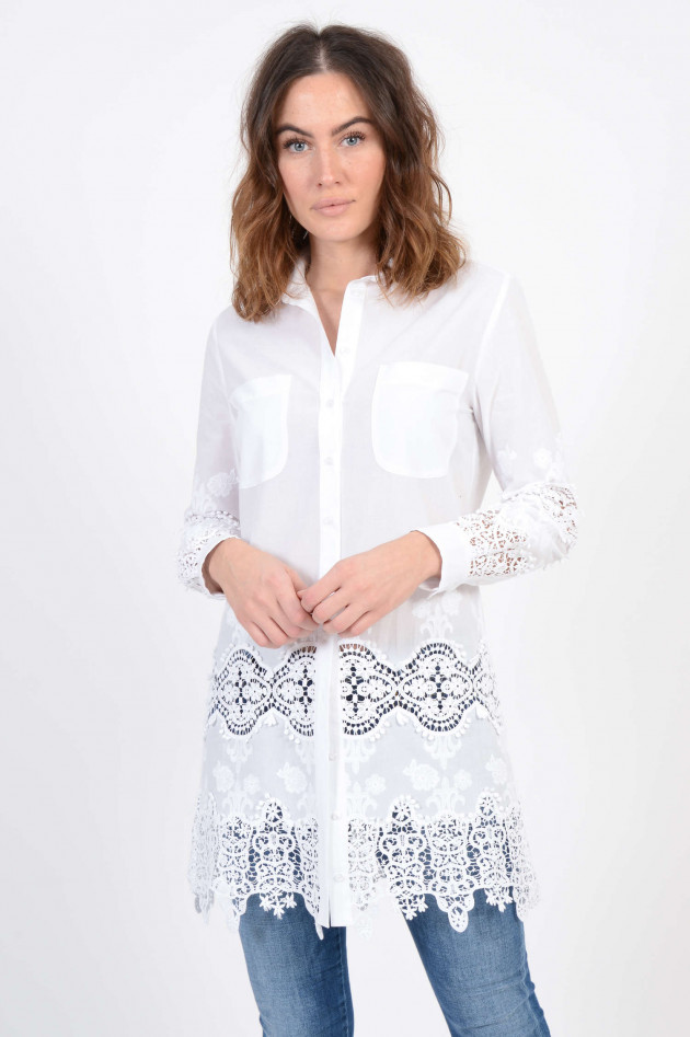 Valerie Khalfon Bluse mit Häkeldetails in Weiß
