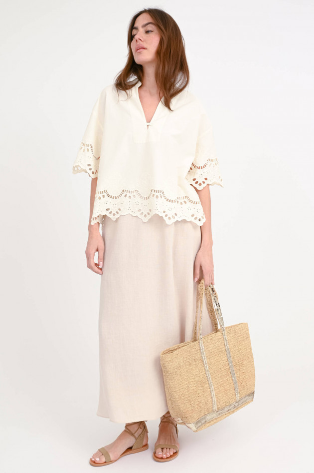 Vanessa Bruno Bast-Shopper mit Pailletten-Details in Natur