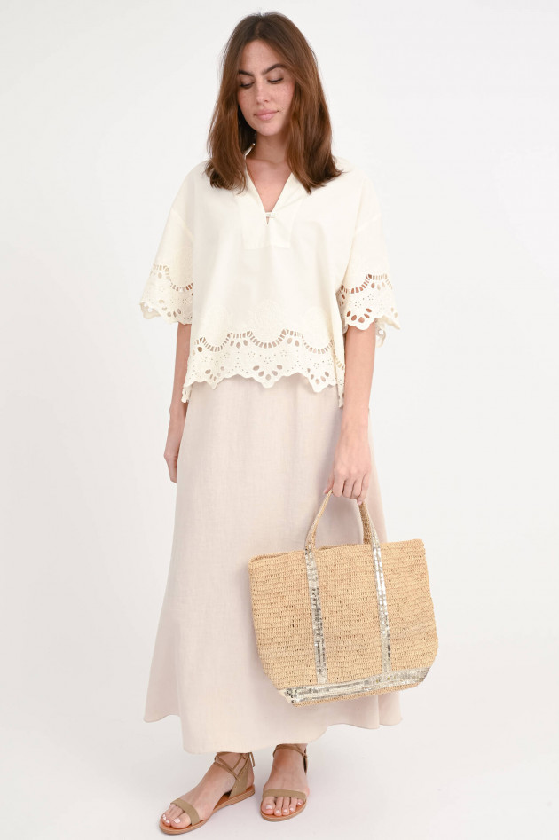 Vanessa Bruno Bast-Tasche mit Pailletten-Details in Natur