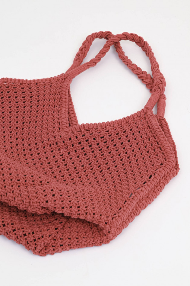 Vanessa Bruno Makramee Shopper PANIER in Terracota