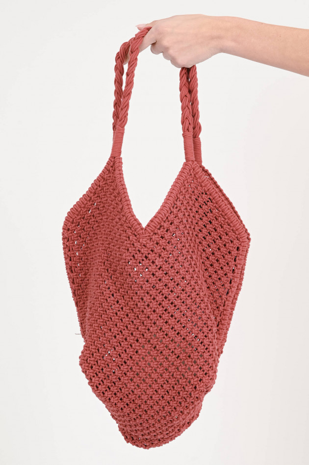 Vanessa Bruno Makramee Shopper PANIER in Terracota