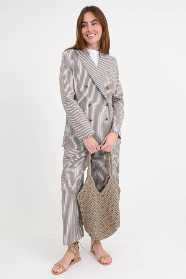 Vanessa Bruno Makramee Shopper PANIER in Pistache