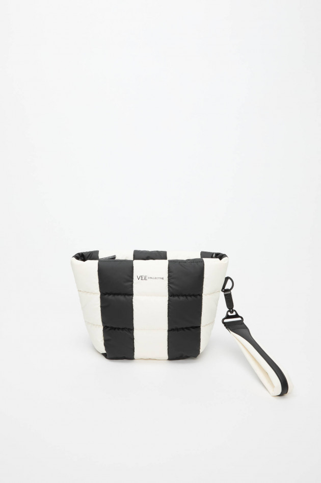 Vee Collective Clutch PORTER in Schwarz/Weiß