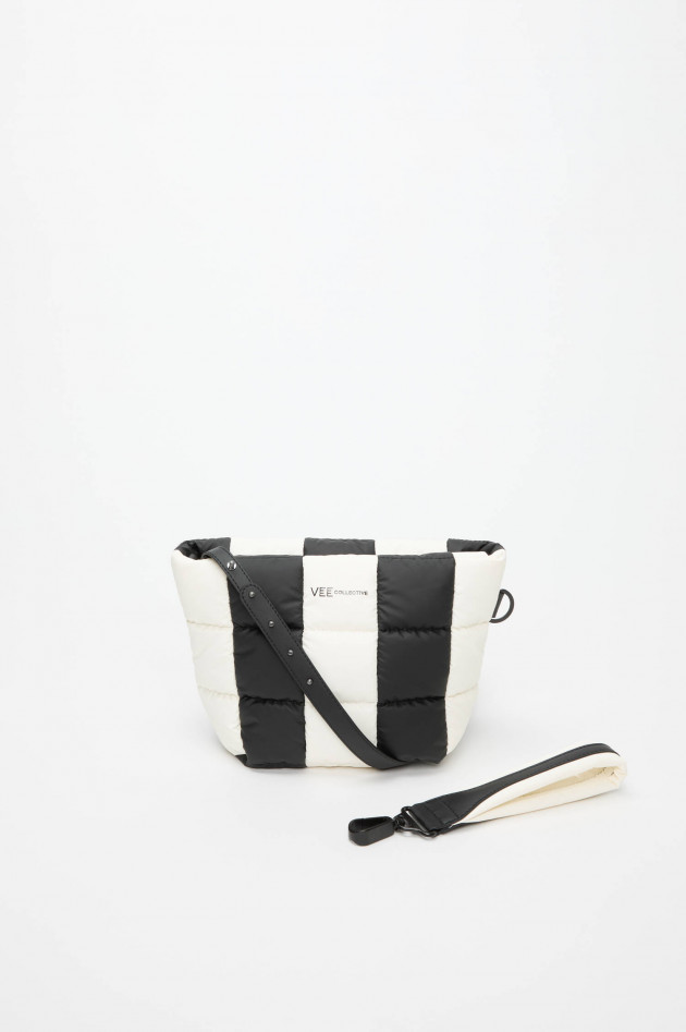 Vee Collective Clutch PORTER in Schwarz/Weiß