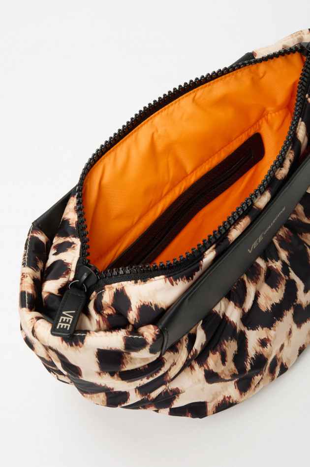 Vee Collective Leo-Tasche CABA CLUTCH in Beige/Schwarz/Braun