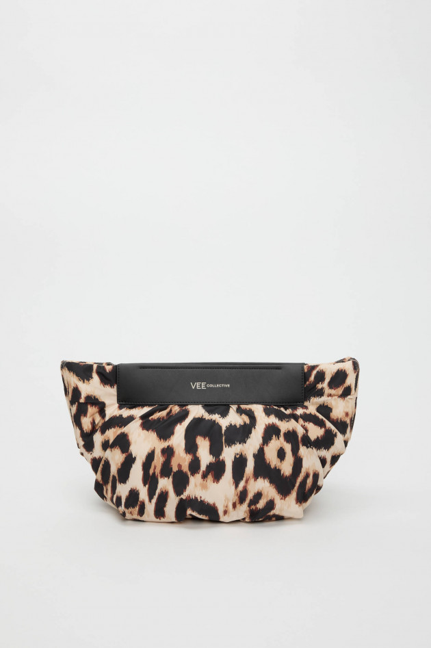 Vee Collective Leo-Tasche CABA CLUTCH in Beige/Schwarz/Braun