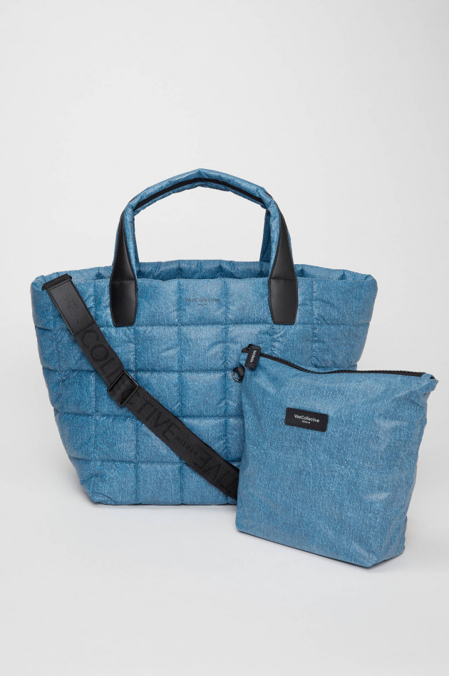 Vee Collective Gesteppte Tasche PORTER TOTE MEDIUM in Denim