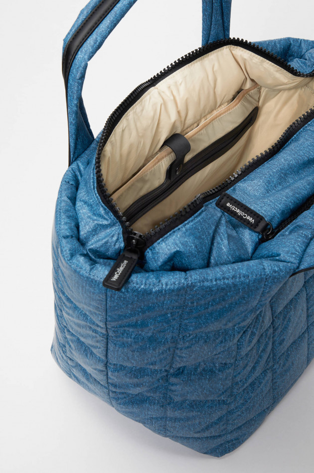 Vee Collective Gesteppte Tasche PORTER TOTE MEDIUM in Denim