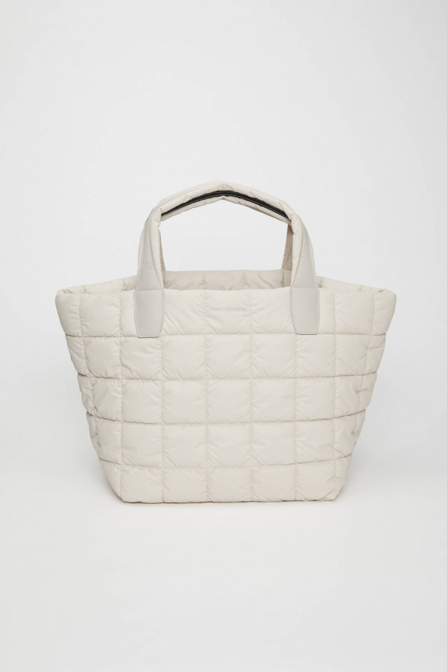 Vee Collective Gesteppte Tasche PORTER TOTE MEDIUM in Creme