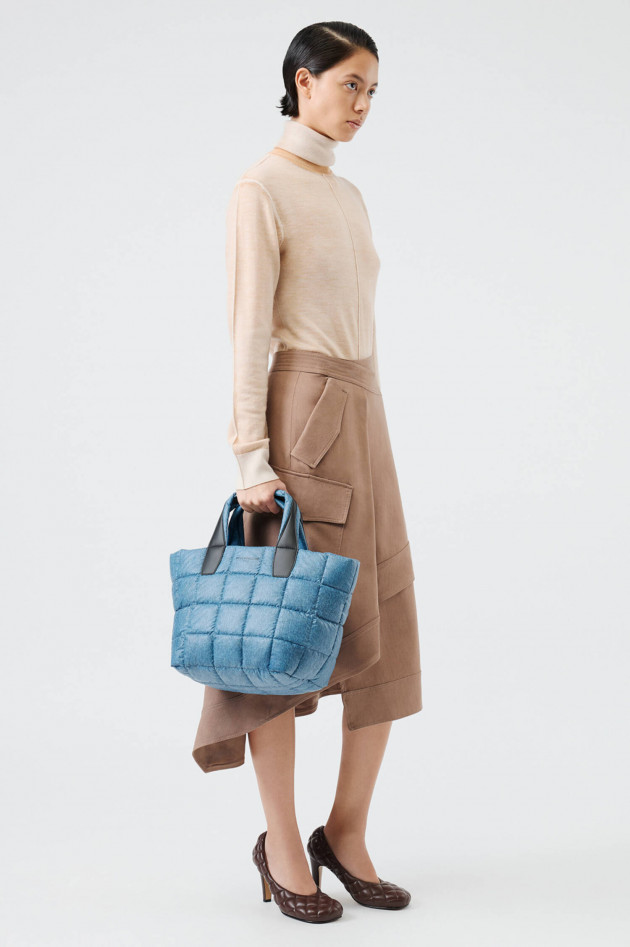 Vee Collective Gesteppte PORTER TOTE SMALL in Denim