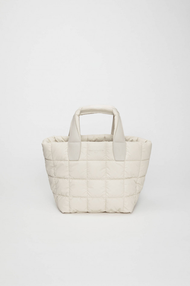 Vee Collective Gesteppte PORTER TOTE SMALL in Creme